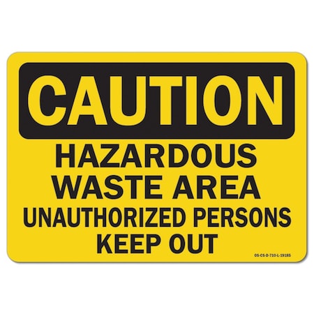 Signmission OSHA Caution, 10" Height, 14" Width, Rigid Plastic, OS-CS-P-1014-L-19185 OS-CS-P-1014-L-19185